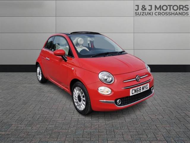 Fiat 500 1.2 Lounge 2dr Convertible Petrol Red